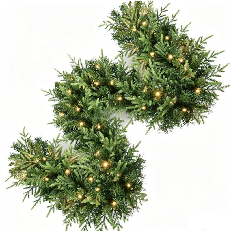 Christmas Wreath Hanging Decor PVC Artificial Berry Vine Garland Door Wall Hotel Mall Holiday Decoration