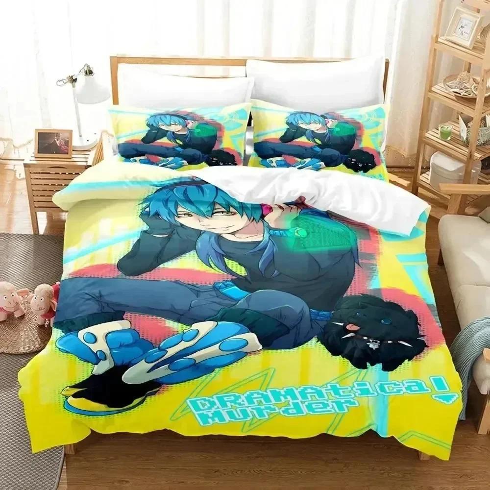 3D Print Anime Dramatical Murder Game Comfortable Duvet Cover Pillowcase Bedding Set Children Bedroom Decoration Home Textile