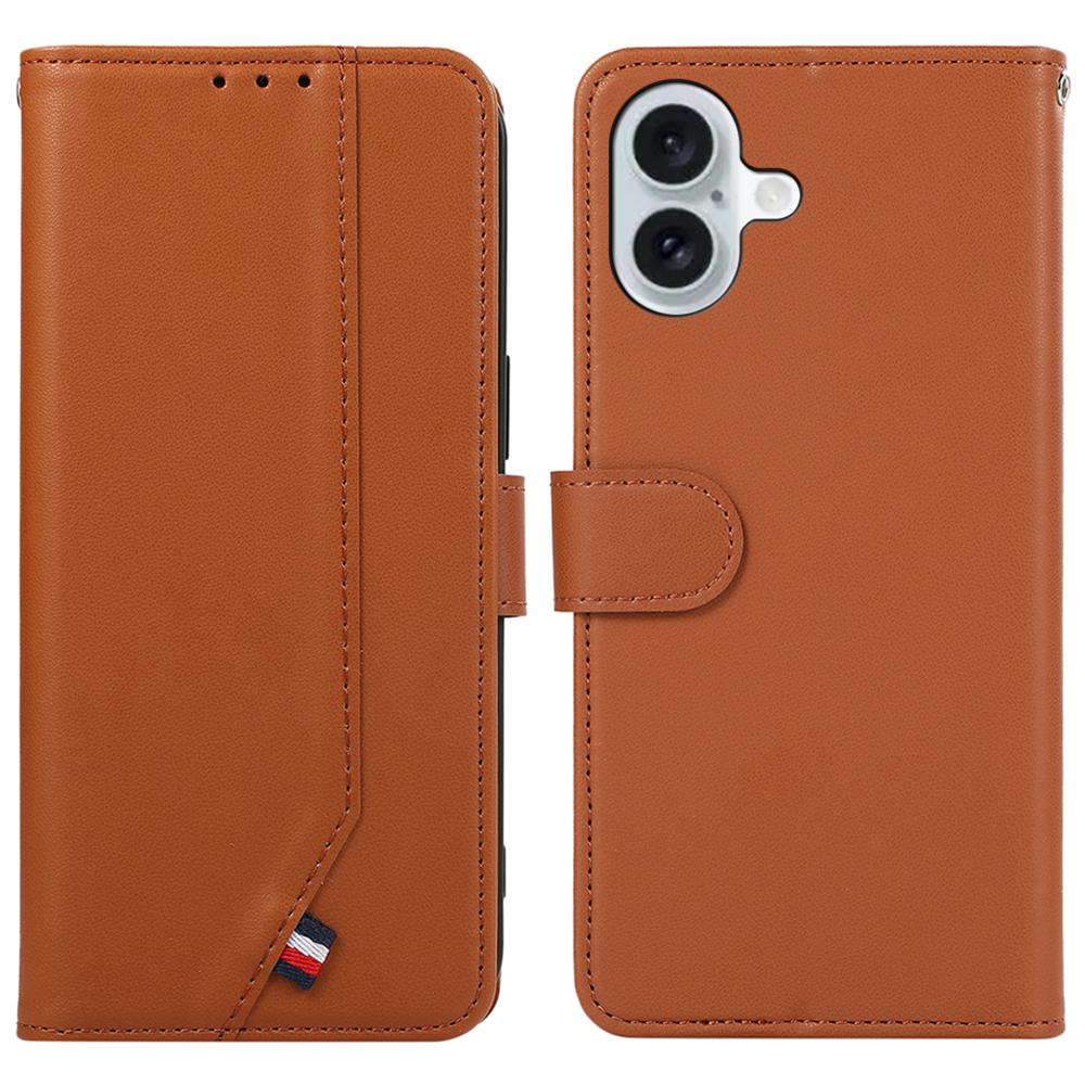 For iPhone 16 Case RFID Blocking Card Slots Leather Stand Phone Cover