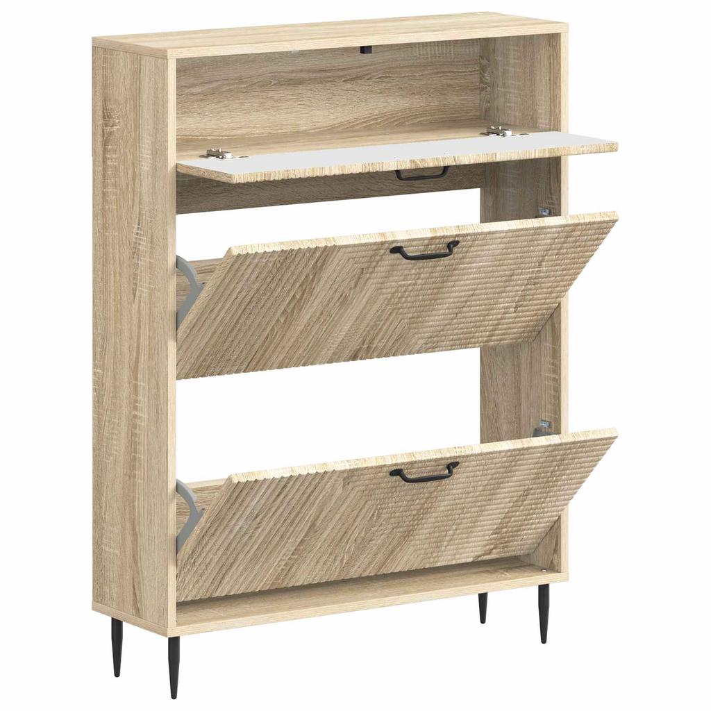 Shoe Cabinet HAARLEM 78 X 24 X 103 Cm Engineered Wood