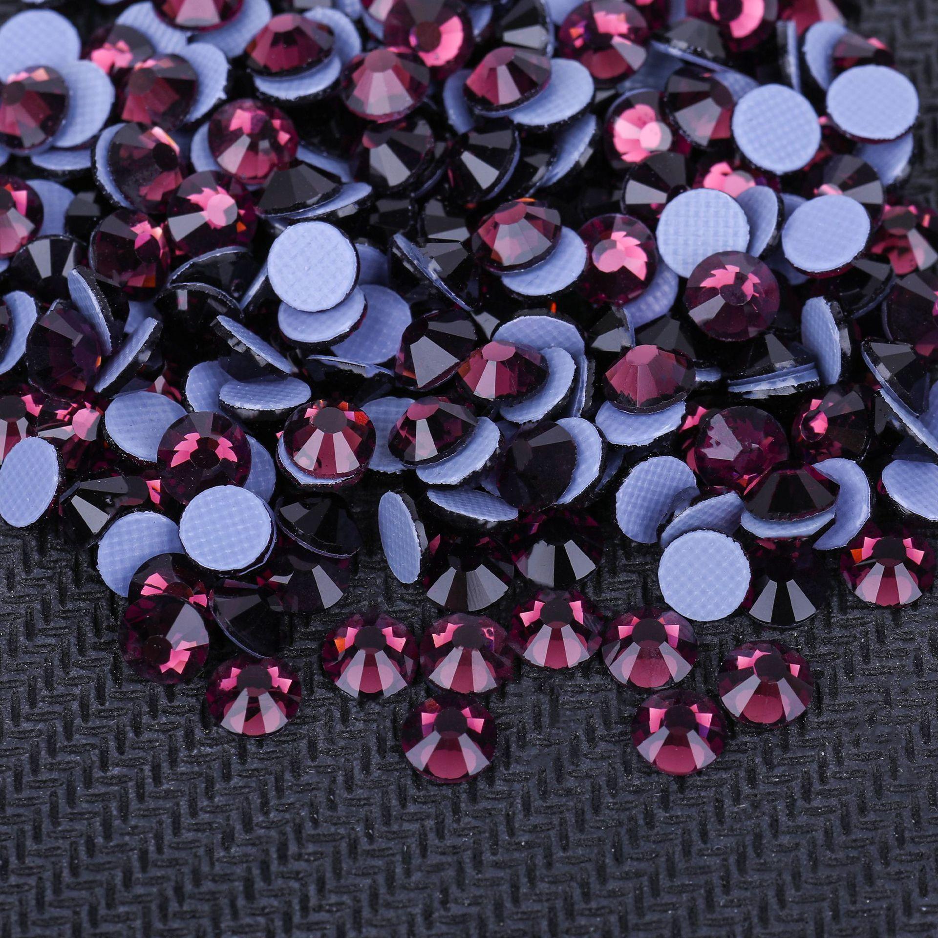 

М який Імітація Австрійського Гарячого Діаманта, Скляний Страз Гарячого Розплаву Клейова Основа DIY Чохол для Мобільного Телефону Аксесуари для Одягу SS20 #1440 pcs темно-фіолетовий колір