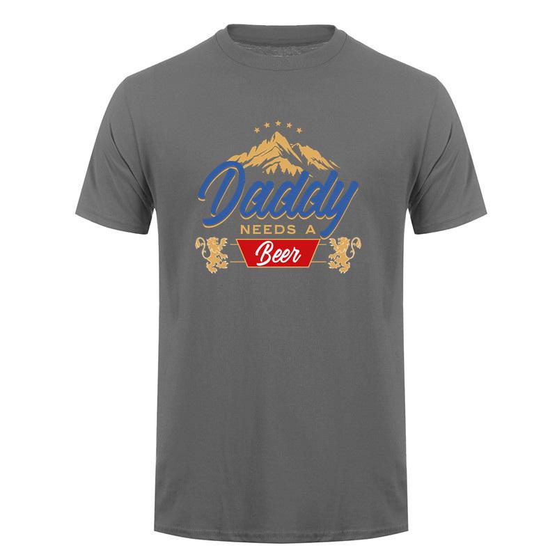 Daddy Needs A Beer Funny Father Dad Drinking Humor Graphic Tshirt Vintage T Shirts Fathers Day Gift Da913