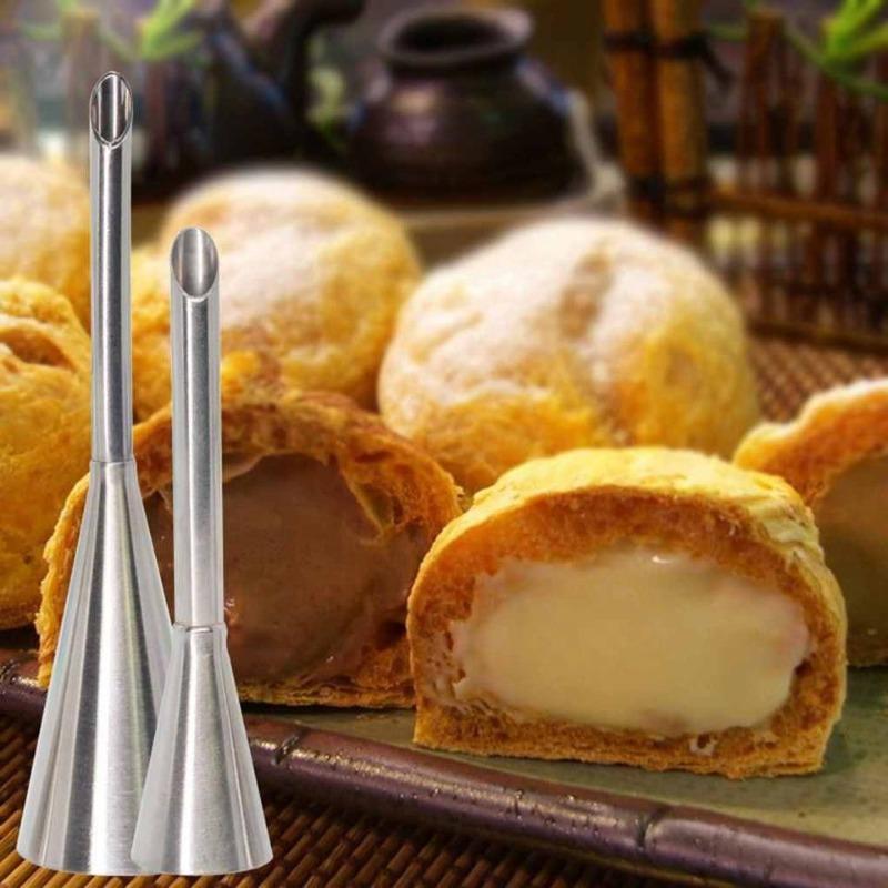 1PC Stainless Steel Puff Mouth Cake Puff Cream Flower Squeezer Western Pastry Cake Baking Tool Framed Mouth Baking Set Nozzle