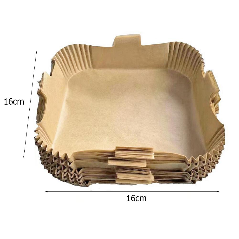 Air Fryer Disposable Paper Liner with Handle Oil-proof Paper Non-stick Mat Microwave Oven Kitchen Accessories