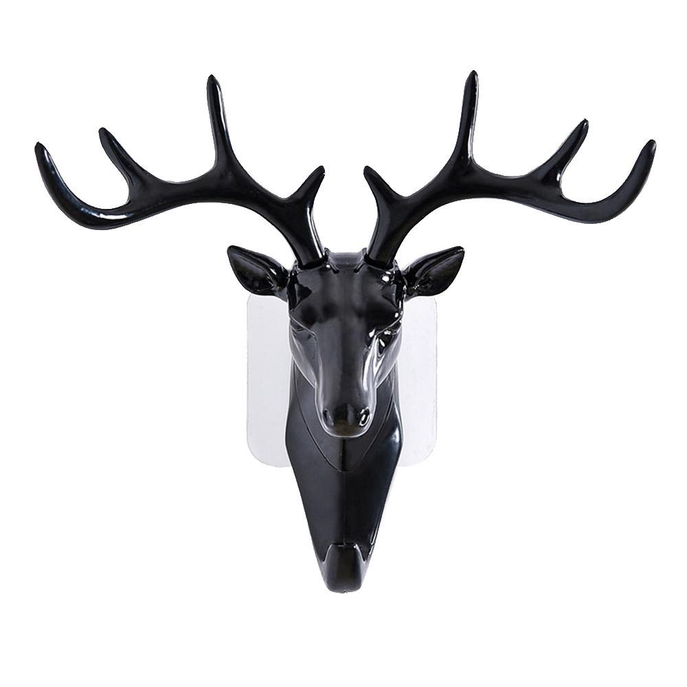 

Deer head Self Adhesive Wall Door Hook Hanger Bag Keys Sticky Holder 18.5*17*2 чёрный