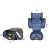Jovikids Klappbarer Juniorsitz R129 Kindersitz ab 3 Jahren verstellbare Rückenlehnenbreite und Jahre Sitzerhöhung ISOFIX, i-Size kompatibel, alt, Kopfstütze,