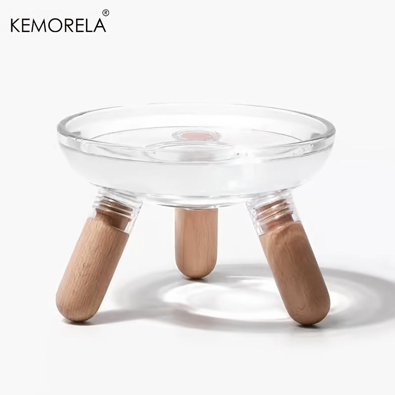 KEMORELA Elevated Pet Tilted Food Bowl Water Bowl Transparent Plastic Cat Bowl For Protecting Pet Cervical Vertebra Removable