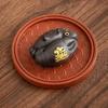 Purple Clay Koi & Crab Incense Holder: Creative Tea Ceremony Table Ornament for Wealth & Tea Play