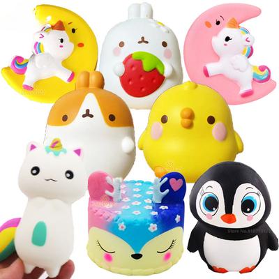 Jumbo-Cartoon-Figur, matschig, Zappelspielzeug, langsam steigendes Quetschspielzeug, süße Tiere, Kaninchen, Stressball, Antistress-Zappelspielzeug für Kinder