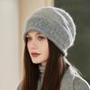 1pc Winter Warm Drawstring Knit Hat,Windproof,loose Adjustable Beanie Cap Suitable for Winter Running Ski Hat Head Neck Warmer