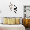 2Pcs Bohemian Witch Wooden Plates Black White Snake Wall Decor 1 Pair Room Decor Cute Wood Decoration Living Room