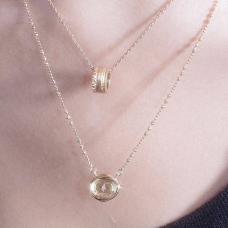 tomorrowobject trace in daily universe necklace. twinkle setting