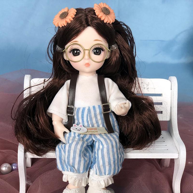 Kleidung für Puppen 16-18 cm BJD Ob11 Puppenkleidung Kleid 1/12 Puppenzubehör Anzug Anziehen für Mädchen Spielzeug Geschenk