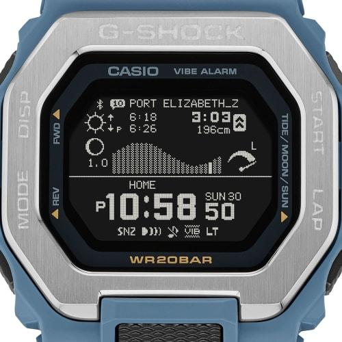 Casio Digitální surfovací hodinky G-Shock G-Lide Ocean Blue GBX-100-2A