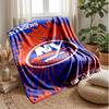 Islanders Pride Sports Style Flannel Fleece Blanket Cozy Warm Throw Blanket For Couch Bed Travel All Season Use
