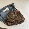 Große Kapazität Leopard Print Mode Schulter Tasche Herbst Einfache Personalisierte Tote Einkaufstasche