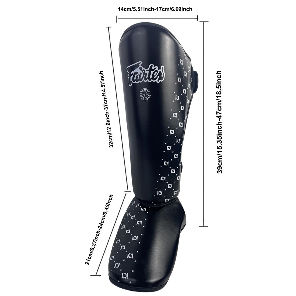 High Quality Black Professional Kids Boxing Training Shin Guard Adults Kickboxing Sanda Boxing Leggings Ankle Protection for M