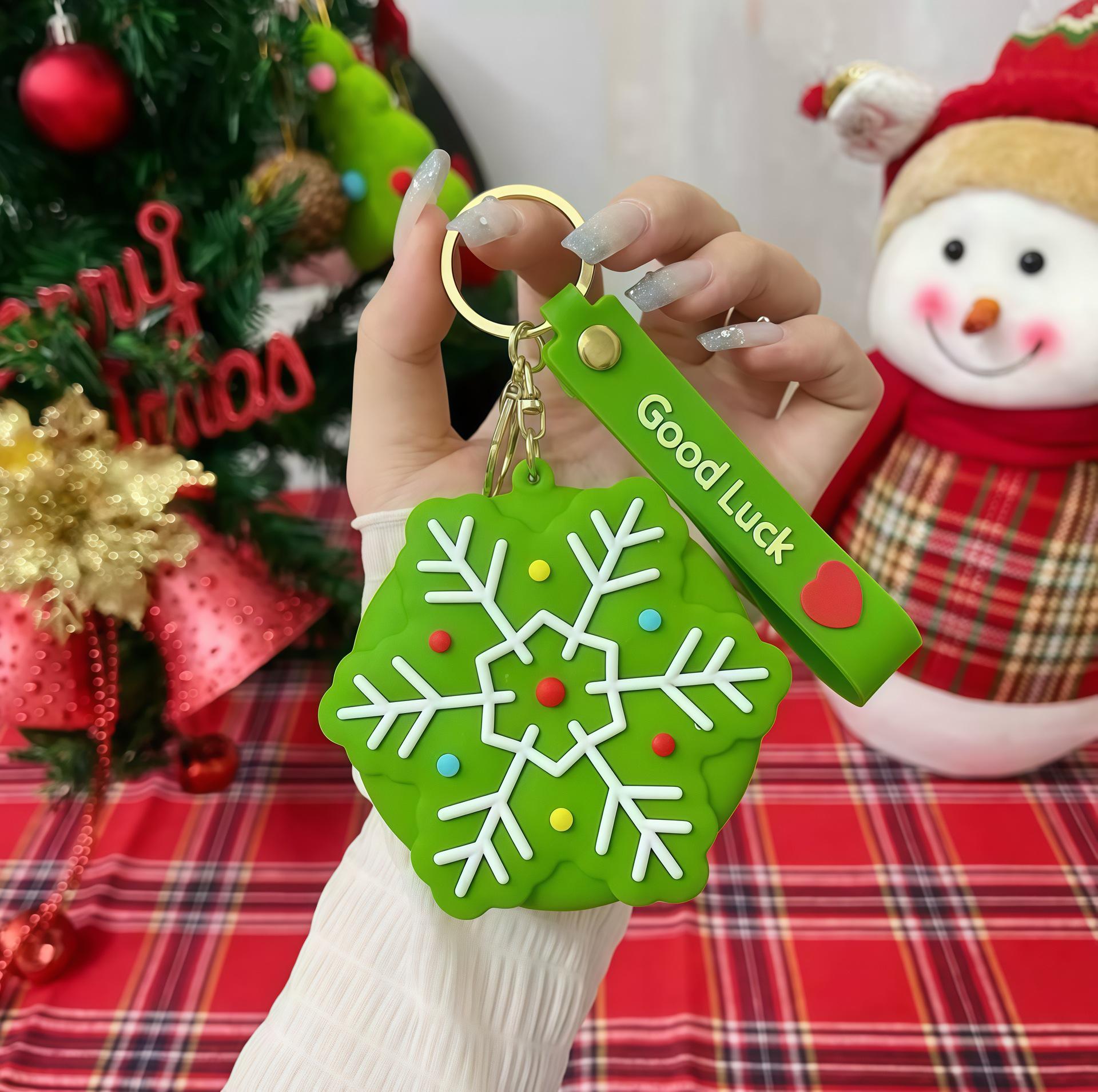 Очаровательный рождественский силиконовый кошелек для монет и держатель для карт: Милый мультяшный дизайн, идеальный маленький подарок. 8 x 2 x 9 cm