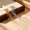 Vintage Tassel Ear Cuff Non Piercing Gold Color Long Chain Earrings for Women Fashion Stainless Steel Clip Earring Jewelry Gifts