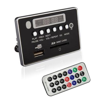 Módulo Decodificador de MP3 inalámbrico Bluetooth para coche, 5/12V, USB, TF, Radio FM, tarjeta de Audio