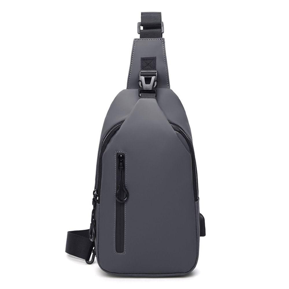 Oxford Cloth Outdoor Crossbody Bag Multi-functional Sports Walking Bag Men's Chest Bag  Daily