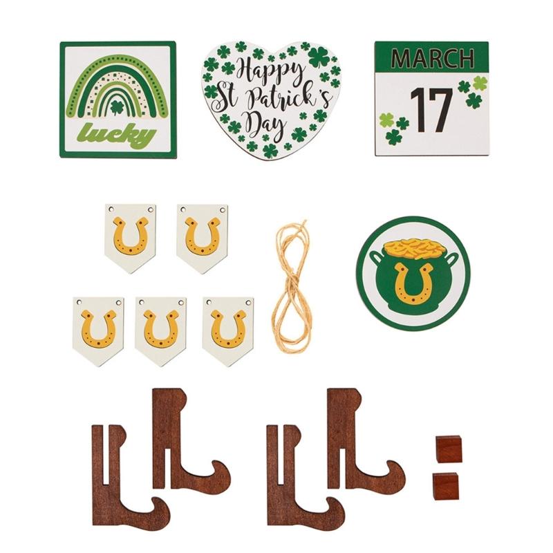 Patricks Day Decorations for Kitchen Room Tabletop Patrick s Day Tiered Tray Decor Set Happy Patricks Day Card 1