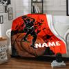 Basketballthemed Home Customize Your Name Blankets Comfortable Soft Lightweight Allseason Multipurpose Blanket For Picnics Sofas Offices Beds Living