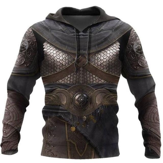 Classic 3D Printed Medieval Clothes Men Hoodies Knights Templar Harajuku Trendy Hooded Sweatshirts Casual Fall Jacket Tracksuits