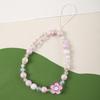 Popular Pink Rabbit Beaded Wrist Strap: Anti-Lost, Durable Dopamine Phone Chain with Single Buckle Pendant