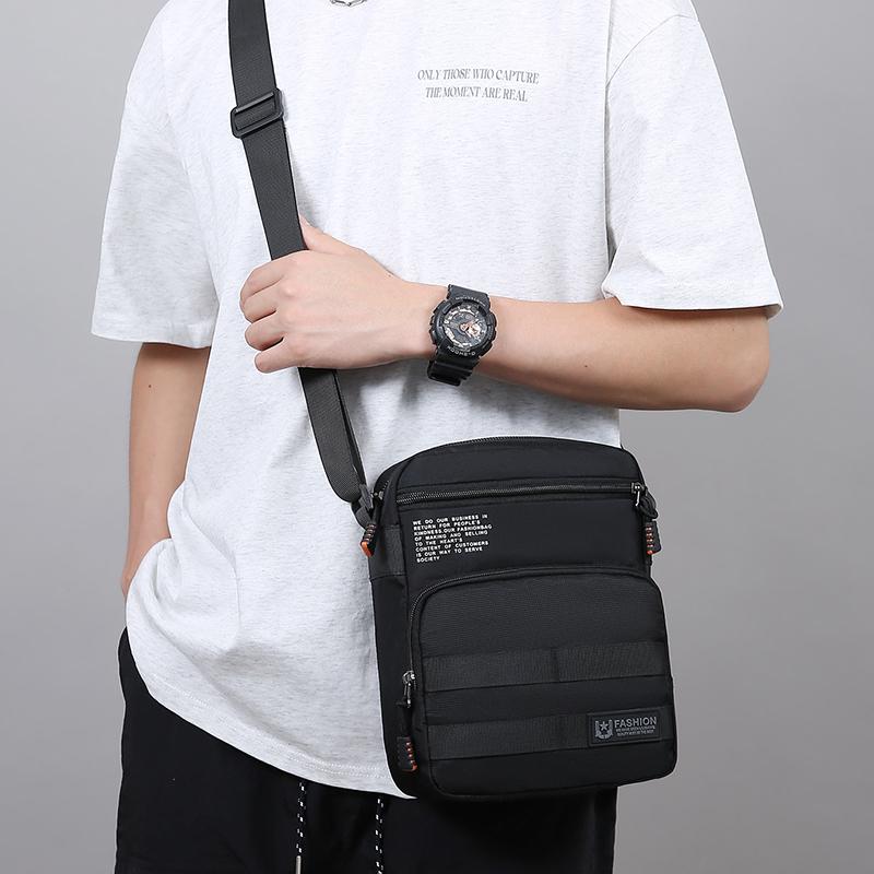 Geantă pentru bărbați Geantă de umăr cu compartimente multiple Geantă de afaceri ușoară Geantă crossbody de călătorie