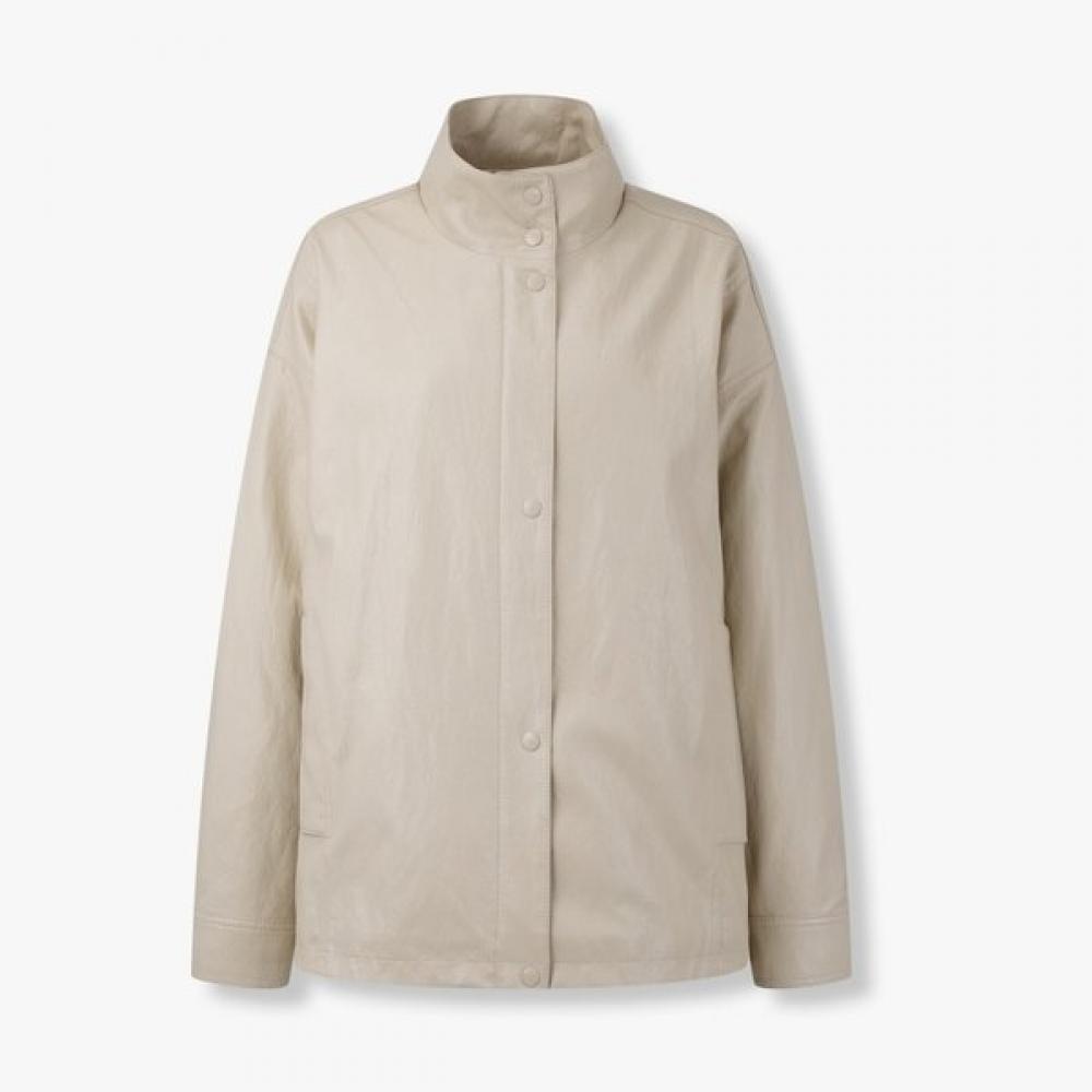 Studio Tomboy Synthetic Leather Zip Jumper 9176161973ct Ivory/OS