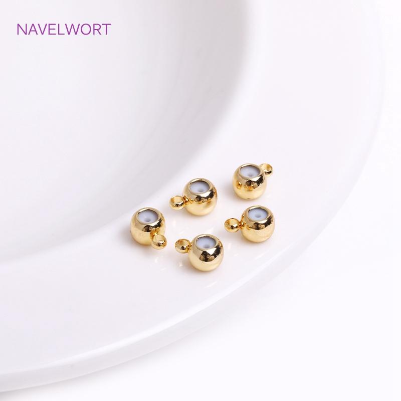 

3/4/5/6mmHigh Quality Silicone Positioning End Beads Bracelet Necklace Connector beads DIY Jewelry Making Accessories Findings 10 pieces