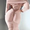 Elegant Ruched Patchwork One-Shoulder Maxi Dress - Winter Edition