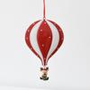 Iron Hot Air Balloon Ornament Red Green White Christmas Tree Accent  Christmas Tree