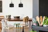 MODERN CEILING HANGING LAMP BLACK LED LAMP