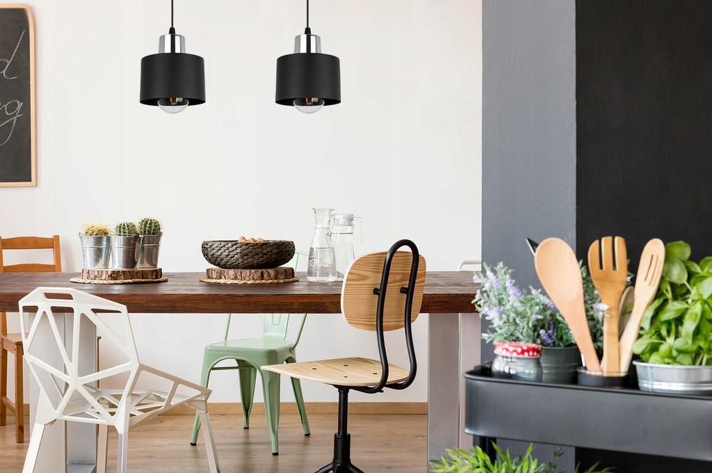 MODERN CEILING HANGING LAMP BLACK LED LAMP