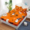 Happy Halloween Fitted Sheet Bed Mattress Protector Kid Pumpkin Bed Cover Twin Full Queen King Size Elastic Bed Sheet Pillowcase