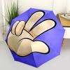 1pc Three Hand Gesture Fashionable Automatic Opening/Closing Folding Umbrella with 8 Iron Bones, Plastic Handle Yy251015008