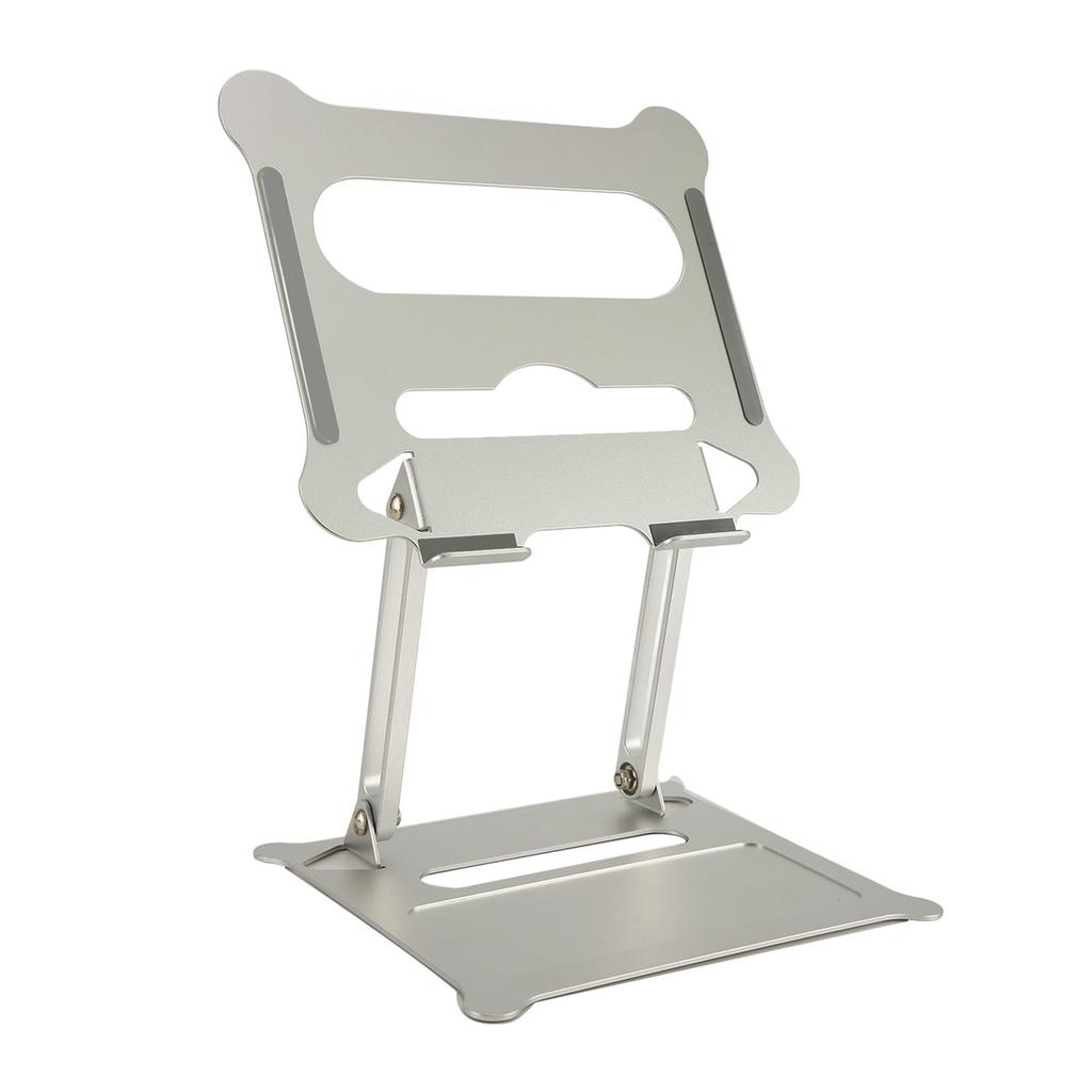Suport pentru laptop, argintiu, portabil, pliabil, retractabil, ridicat, cu unghi reglabil, din aliaj de aluminiu
