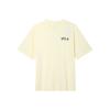 Fila Kolorowy Wszechstronny Casualowy Luźny T-shirt z Krótkim Rękawem Unisex Top Biały Serowy F51U419101FIV