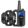 Rechargeable Remote Dog Training Collar, Waterproof Bark Stop Device, 800m Range, Automatic Shock Correction.