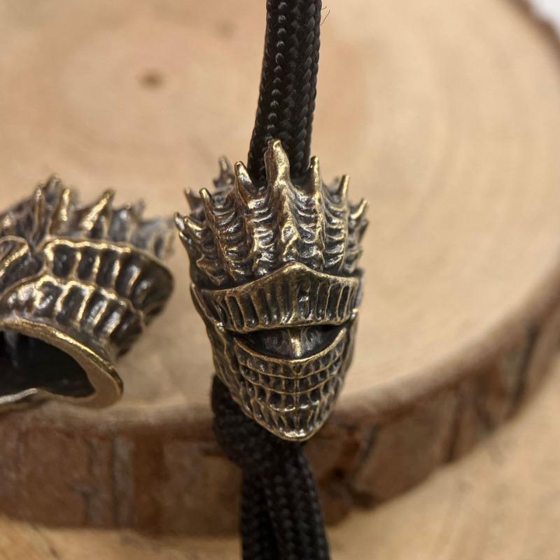Skull Head Brass Knife Beads Outdoor DIY Woven Lanyard Pendants Jewelry Punk Bracelets Charms Keychain Accessories