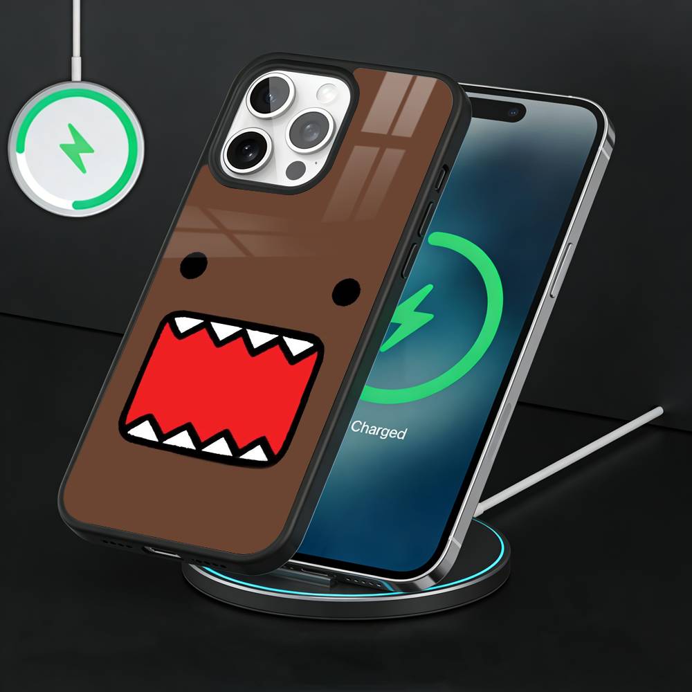 Cute D-Domo-kun Phone Case For iPhone17,16,15,14,13 Plus,Pro Max Magnetic For Magsafe Wireless Charging iPhone16