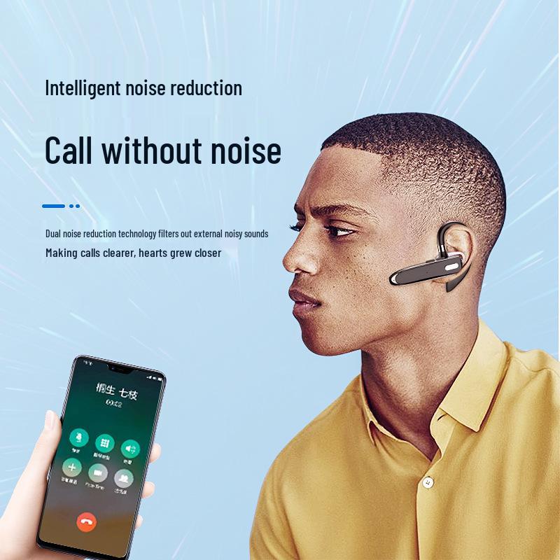 True Wireless Bluetooth Earhook Earphones with Noise Cancelling & Music Calling Features