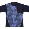 Tennis Wear Long Sleeve Practice Baritone Size 62JAC540 T-Shirt, Moisture-Wicking, Quick-Drying, Unisex, Blue, L,