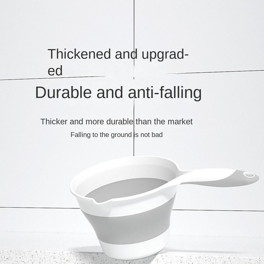 Creative Collapsible Bath Scoop Suspensible Kitchen Water Ladle Folding Water Scoop  Camping