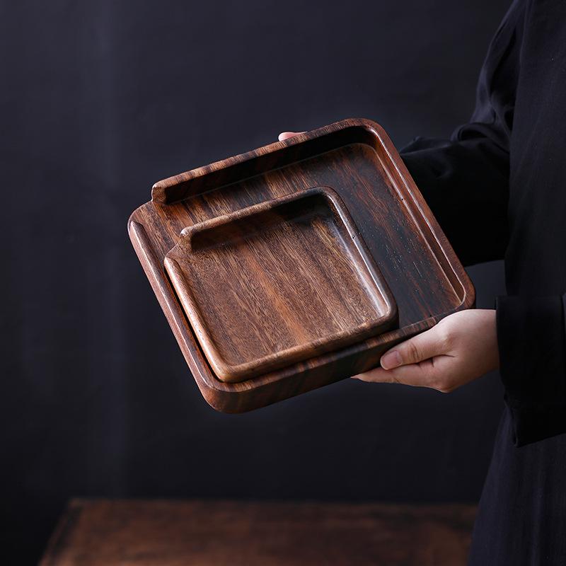 Walnut Solid Wood Pu'er Tea Cake Splitting Tray - Tea Ceremony Accessory