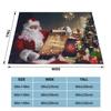 Vintergod julegave Natale Navidad Strikkede tepper Fleece nordisk julenisse nyttår Mykt plaggeteppe til sofaseng