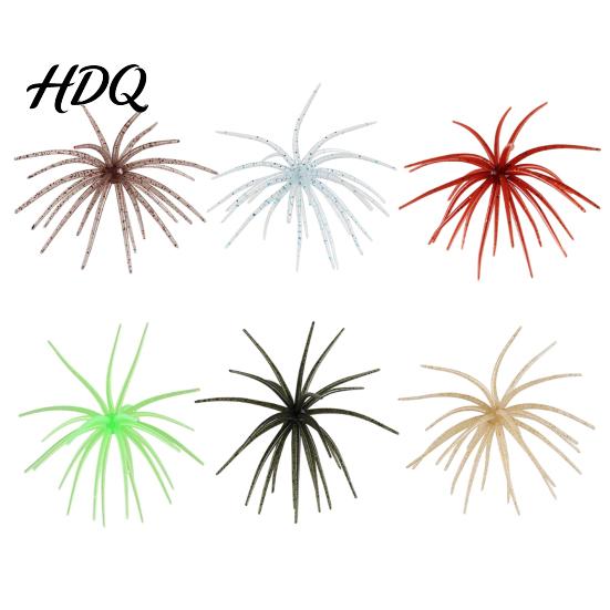 Sea Urchin Soft Baits for Bass Fishing Floating Lures Highly Elastic TPE Bionic Baits Lakes Flexible Realistic Tentacles Lures Trout Bluegill