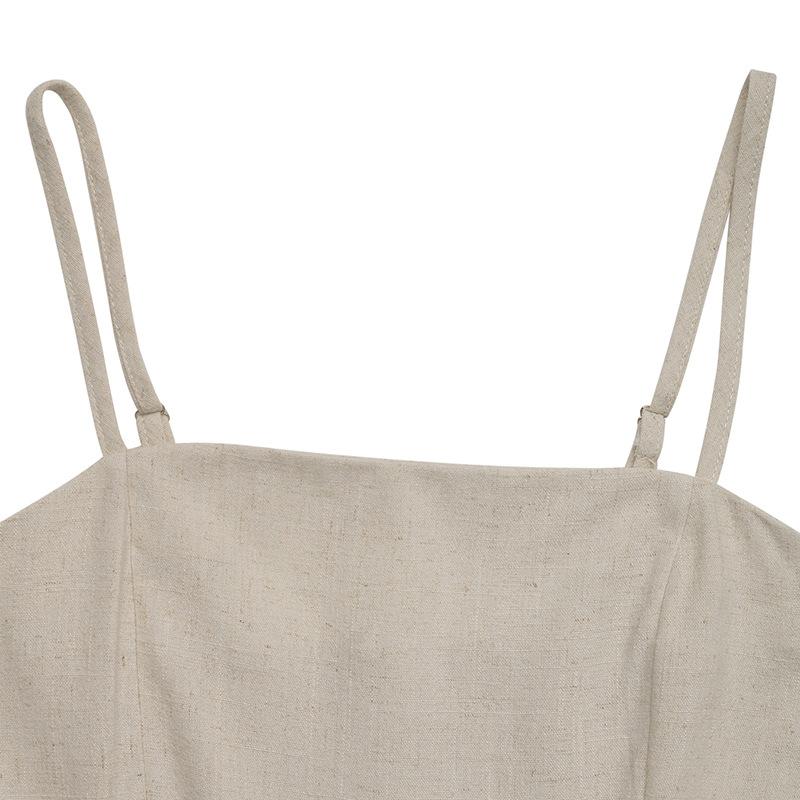 VEZFAA Dámská móda Ležérní Léto Jaro Jednobarevný potisk Podvazky bez rukávů Kalhoty s vysokým pasem Kombinézy a kombinézy